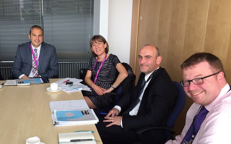 Commissioner Mary Senior with members of the Scottish Government's Economic Strategy Unit