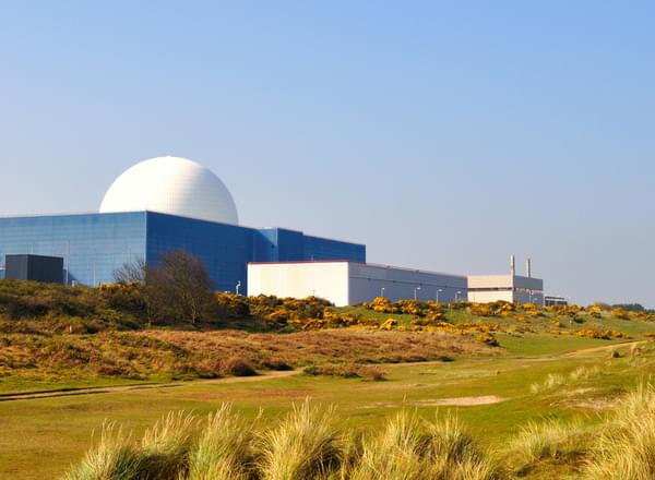 Sizewell B nuclear power station on the Suffolk coast in England.