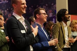 Guests at a drinks reception