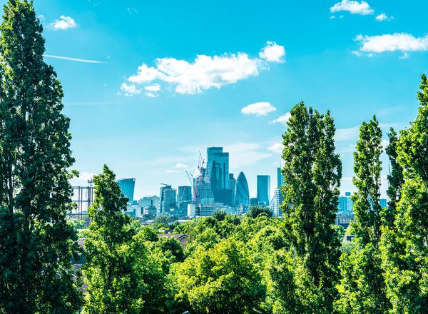 London City skyline, view from Stave Hill